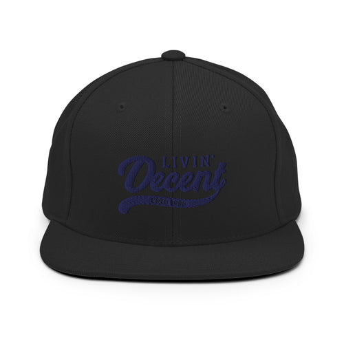 Snapback Hat w/ Navy Embroidery