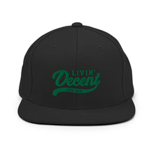 Load image into Gallery viewer, Snapback Hat w/ Kelly Green Embroidery