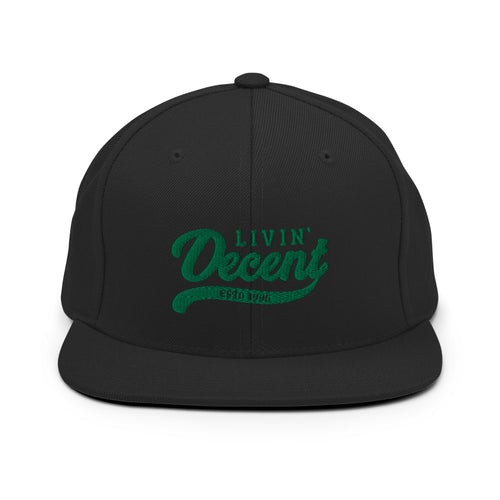 Snapback Hat w/ Kelly Green Embroidery