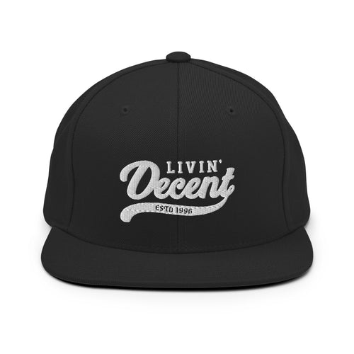 Snapback Hat w/White Embroidery