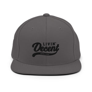 Snapback Hat w/ Black Embroidery