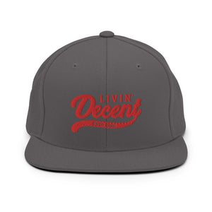 Snapback Hat w/ Red Embroidery