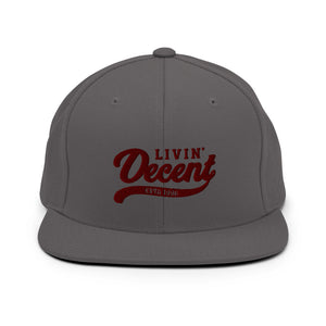 Snapback Hat  w/ Maroon Embroidery