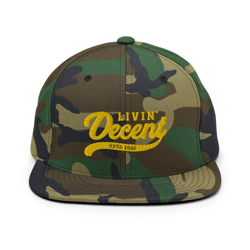 Snapback Hat w/ Yellow Embroidery