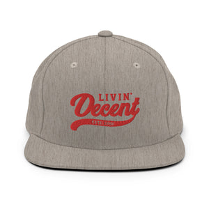 Snapback Hat w/ Red Embroidery