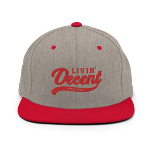 Snapback Hat w/ Red Embroidery