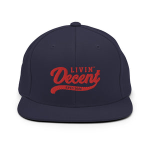 Snapback Hat w/ Red Embroidery