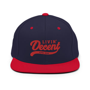 Snapback Hat w/ Red Embroidery