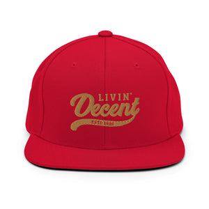 Snapback Hat w/ Gold Embroidery