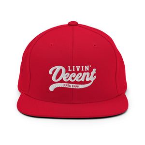 Snapback Hat w/White Embroidery