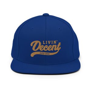 Snapback Hat w/ Gold Embroidery