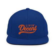 Load image into Gallery viewer, Snapback Hat w/ Orange Embroidery