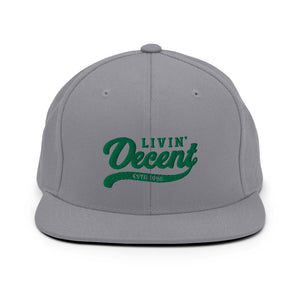 Snapback Hat w/ Kelly Green Embroidery