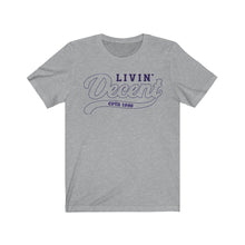 Load image into Gallery viewer, Unisex Jersey Short Sleeve Navy Outline Print