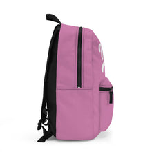 Load image into Gallery viewer, Backpack Pink w/ White print