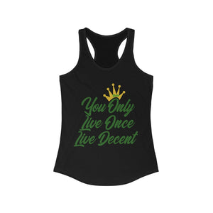 Women's YOLO Tank w/ green print