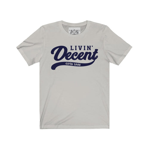 Unisex Jersey Short Sleeve Tee Navy Print