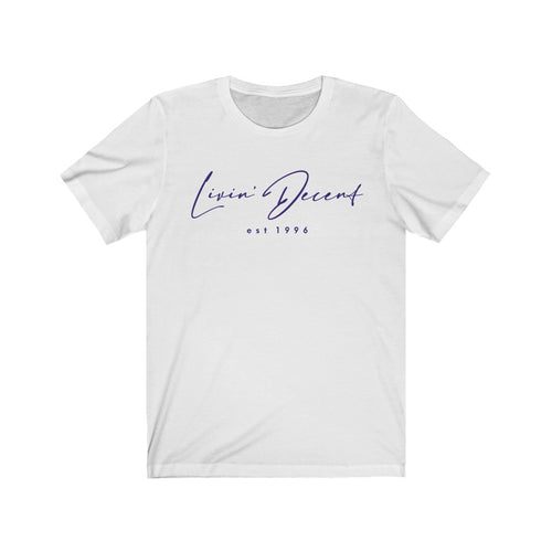 Unisex Jersey Short Sleeve Tee LD signature Navy Print