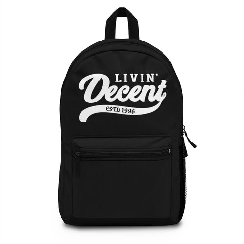 Backpack Black w/ White print