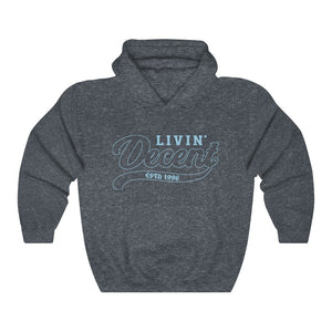 Unisex Hoodie Light Blue Outline Print