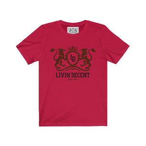 Unisex Jersey Short Sleeve Regal burgundy/black