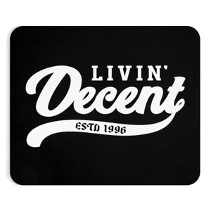 Mousepad Black w/ White Print