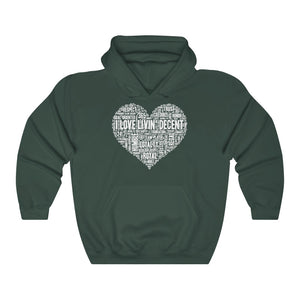 Unisex Hoodie Love Livin' w/white Print