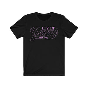 Unisex Jersey Short Sleeve Pink Outline Print