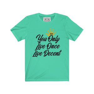 Unisex Jersey Short Sleeve YOLO w/black print