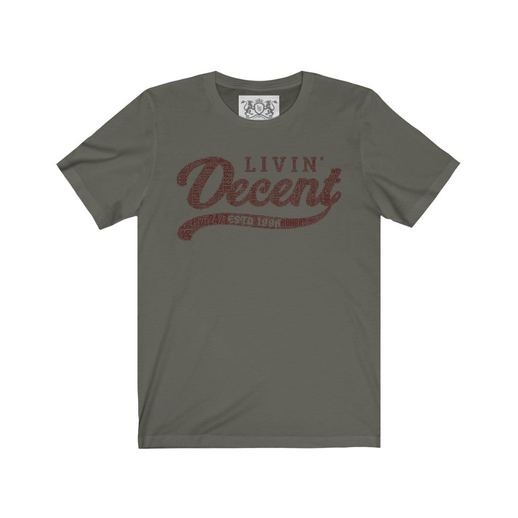 Unisex Jersey Word Cloud w/burgundy print