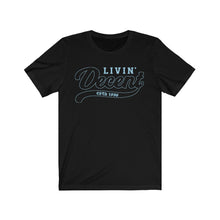 Load image into Gallery viewer, Unisex Jersey Short Sleeve Light Blue Outline Print