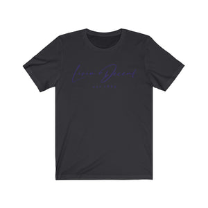 Unisex Jersey Short Sleeve Tee LD signature Navy Print