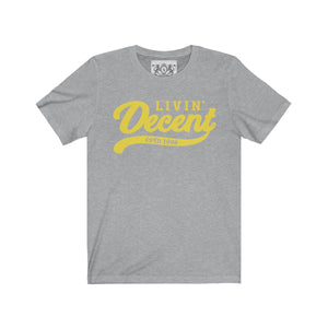 Unisex Jersey Short Sleeve Tee Yellow Print