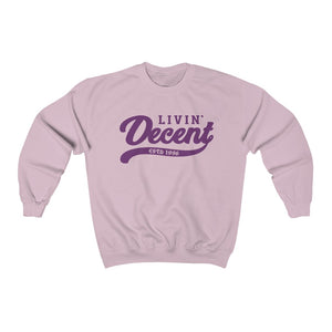 Unisex Crewneck Sweatshirt w/Hot Pink Print