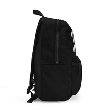 Load image into Gallery viewer, Backpack Black w/ White print