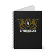 Load image into Gallery viewer, Spiral Notebook Black Regal w/Gold-White - Ruled Line