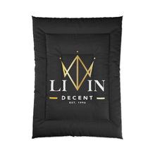 Load image into Gallery viewer, Comforter Black w/ V-Crown print