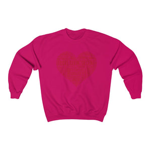 Unisex Crewneck Sweatshirt I Love Livin' w/Red Print