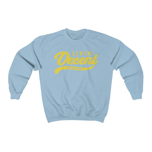 Unisex Crewneck Sweatshirt w/Yellow Print