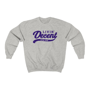 Unisex Crewneck Sweatshirt w/Purple Print