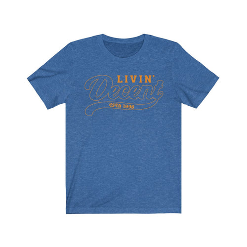 Unisex Jersey Short Sleeve Orange Outline Print