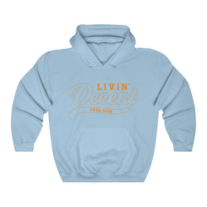 Unisex Hoodie Orange Outline Print