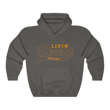 Load image into Gallery viewer, Unisex Hoodie Orange Outline Print