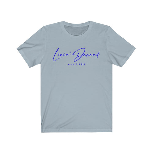 Unisex Jersey Short Sleeve Tee LD signature Royal Print