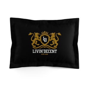 Pillow Sham Black w/ Regal Print