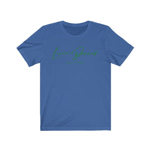 Unisex Jersey Short Sleeve Tee LD signature Kelly Green Print
