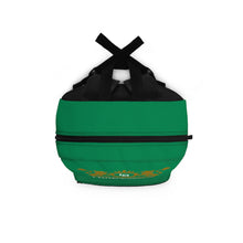 Load image into Gallery viewer, Backpack Green w/ Regal print