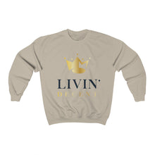 Load image into Gallery viewer, Unisex Crewneck Sweatshirt Circle Crown Black/Gold print