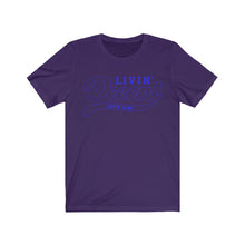 Load image into Gallery viewer, Unisex Jersey Short Sleeve Royal Outline Print