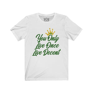 Unisex Jersey Short Sleeve YOLO w/green print